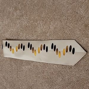 Tan tie with dots 100% silk